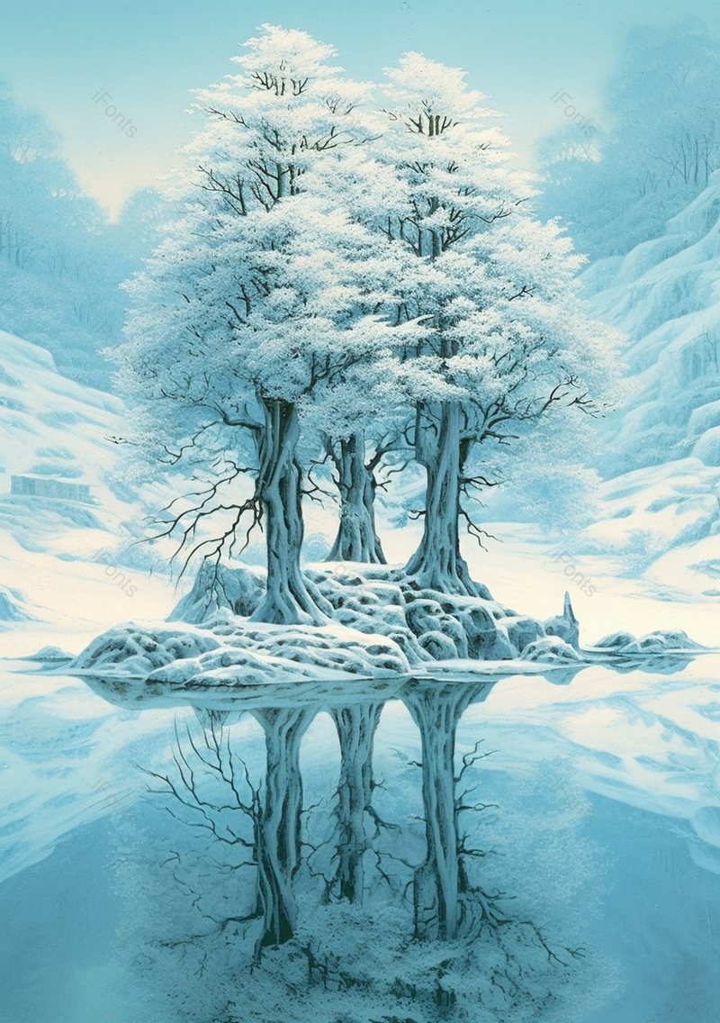 雪景国风山水雪景插画背景,插画/手绘图,插画/手绘图库,插画/手绘图下载,插画/手绘